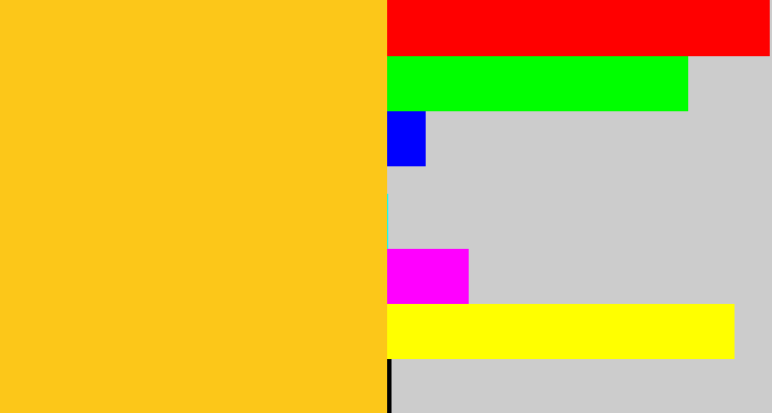 Hex color #fcc719 - golden yellow