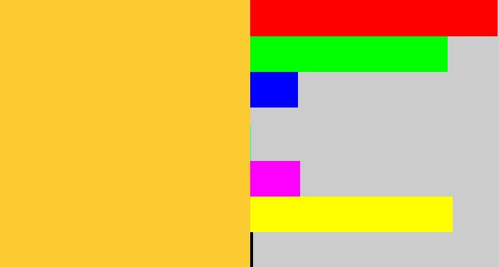 Hex color #fcca31 - macaroni and cheese