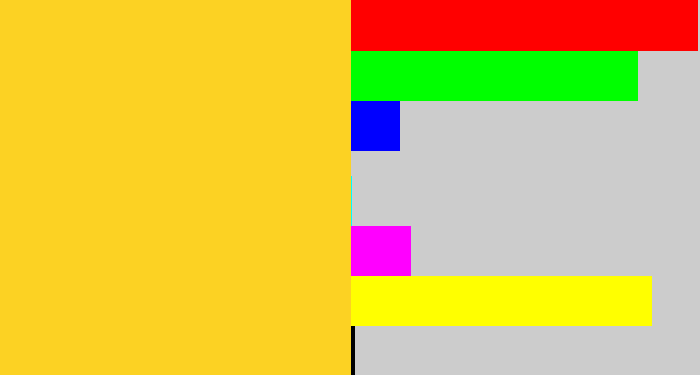 Hex color #fcd223 - sun yellow