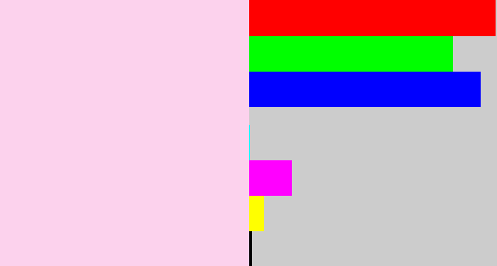 Hex color #fcd2ed - light pink