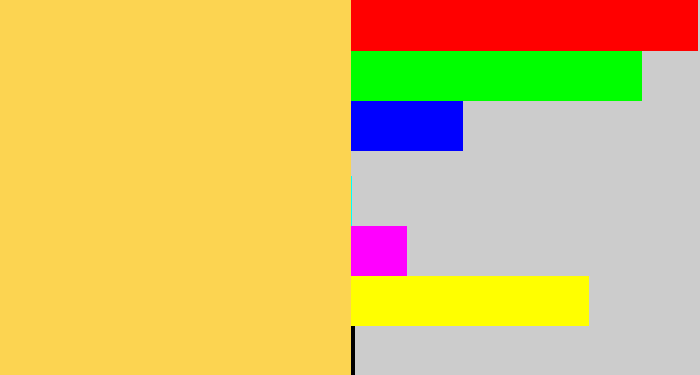 Hex color #fcd451 - maize