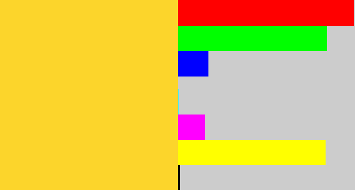 Hex color #fcd52b - sun yellow