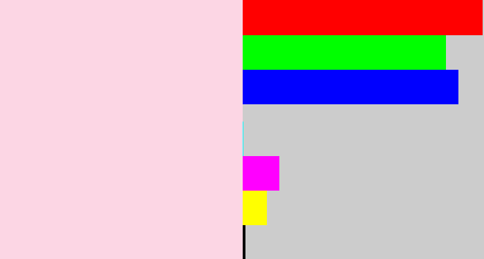 Hex color #fcd6e4 - light pink