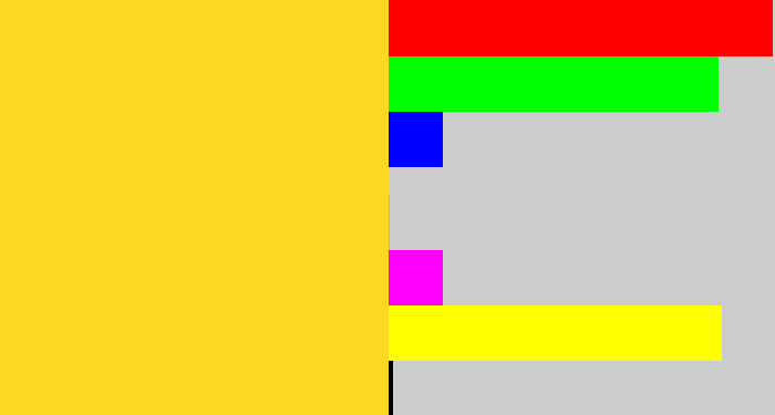 Hex color #fcd823 - sun yellow