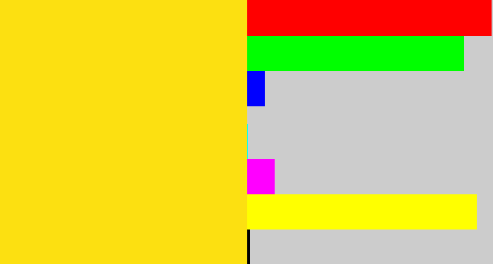 Hex color #fce011 - dandelion