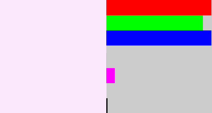 Hex color #fce8fc - very light pink