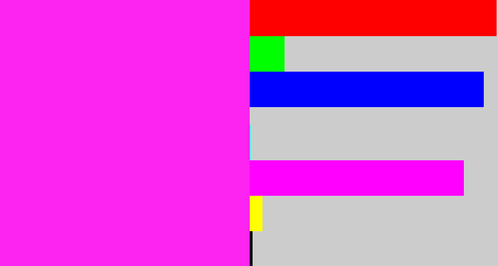 Hex color #fd23f0 - pink/purple