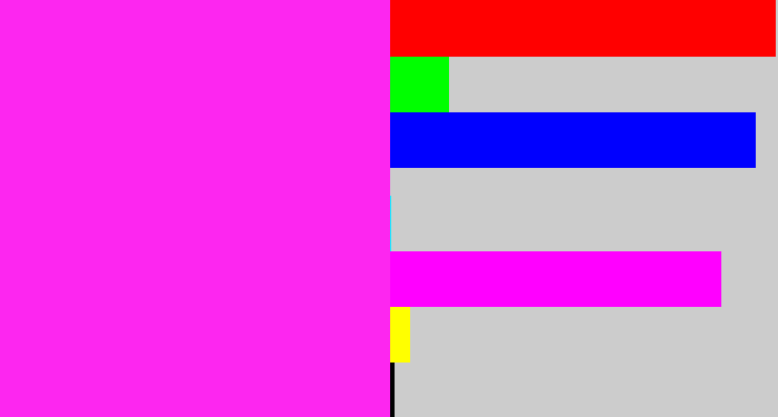 Hex color #fd26f0 - pink/purple