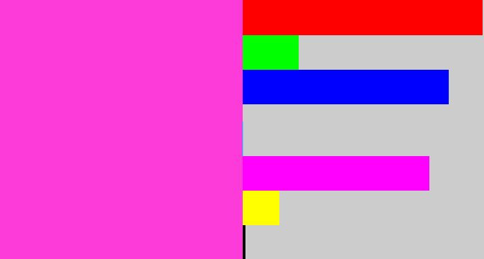 Hex color #fd3bd8 - purple pink
