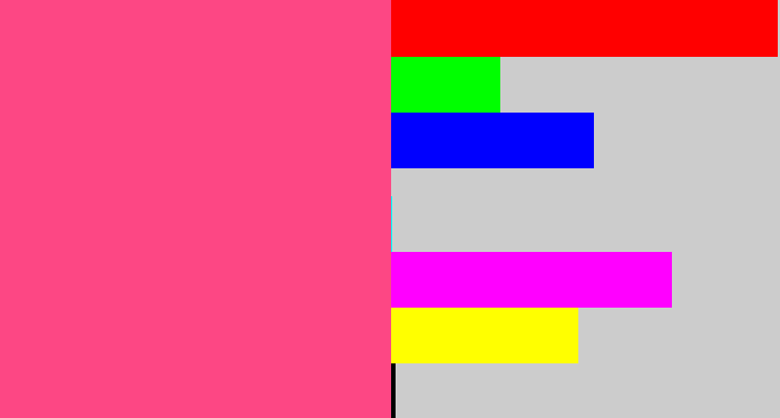 Hex color #fd4784 - warm pink