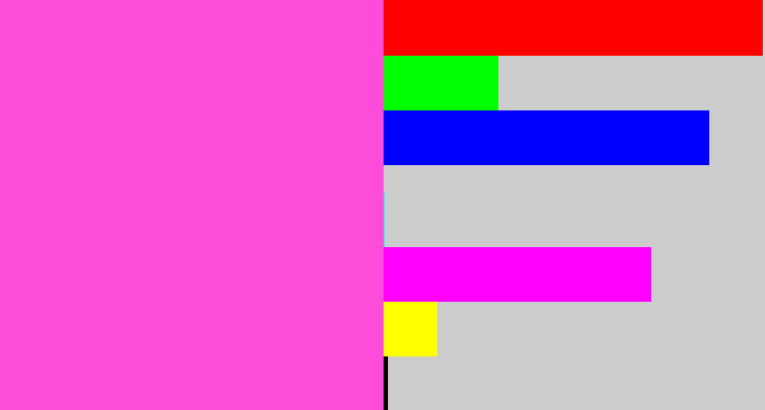 Hex color #fd4cda - candy pink