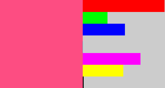Hex color #fd4d82 - warm pink
