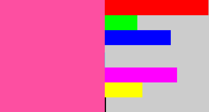 Hex color #fd4fa1 - barbie pink