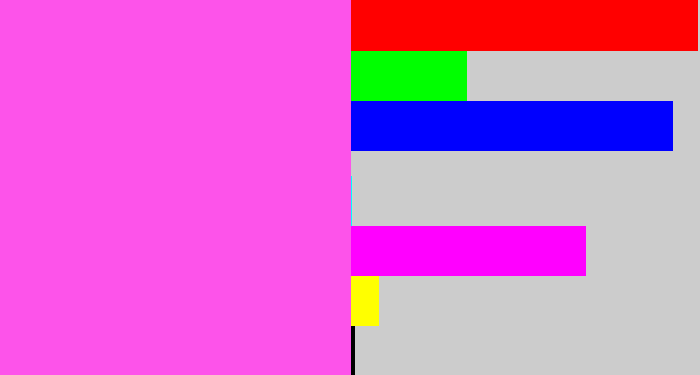 Hex color #fd53ea - candy pink