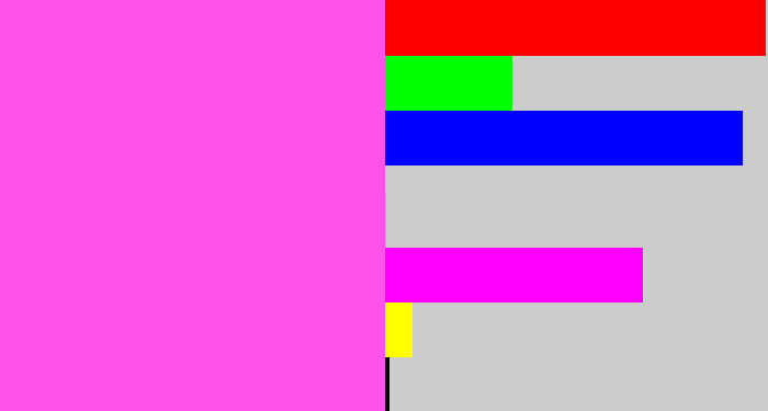 Hex color #fd53ec - candy pink