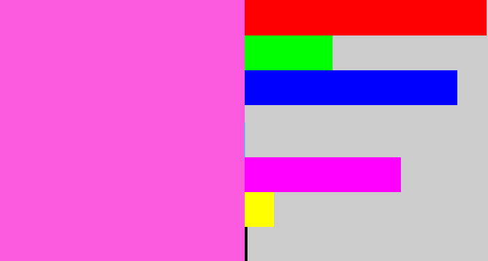 Hex color #fd5bdf - candy pink