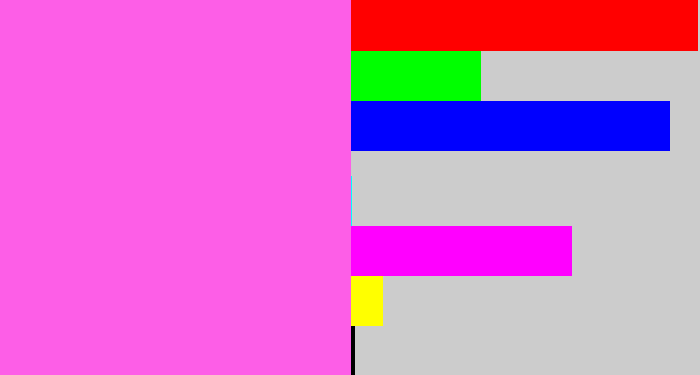 Hex color #fd5ee7 - candy pink