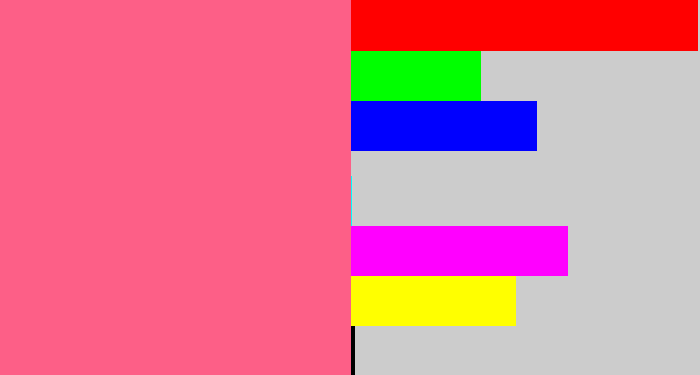 Hex color #fd5f87 - warm pink