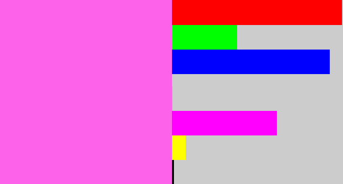 Hex color #fd62ea - candy pink