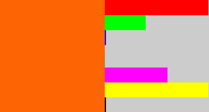Hex color #fd6403 - bright orange
