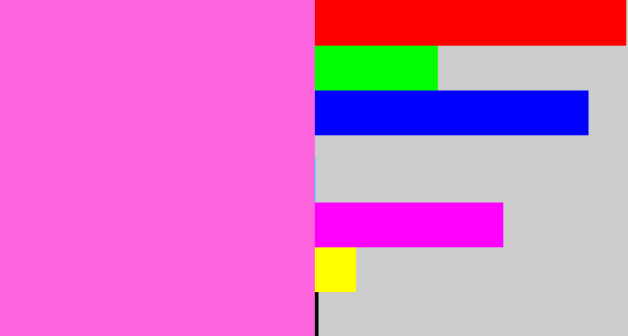 Hex color #fd64dd - candy pink