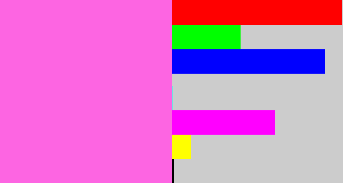 Hex color #fd65e2 - candy pink