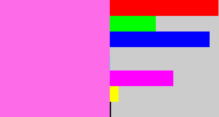 Hex color #fd6be8 - candy pink