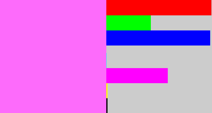 Hex color #fd6bfb - violet pink