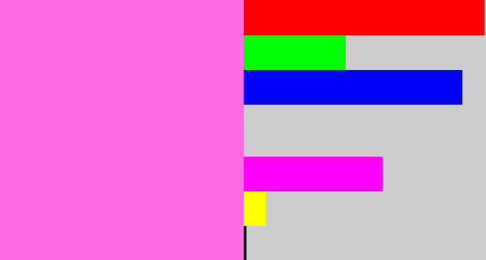 Hex color #fd6ce6 - candy pink