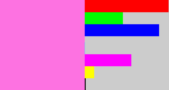 Hex color #fd72e1 - purply pink