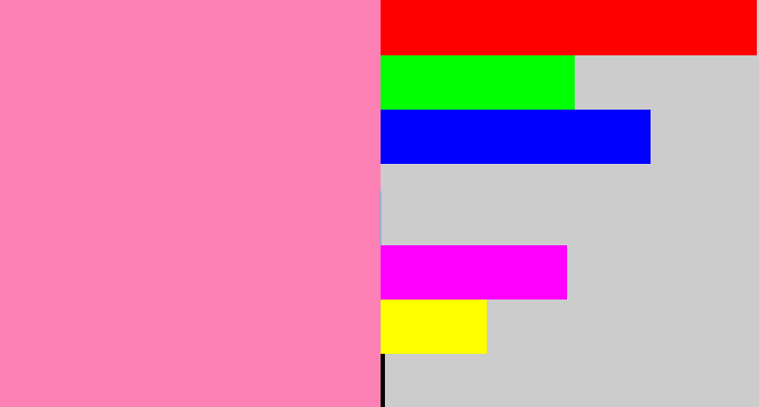 Hex color #fd81b5 - pink