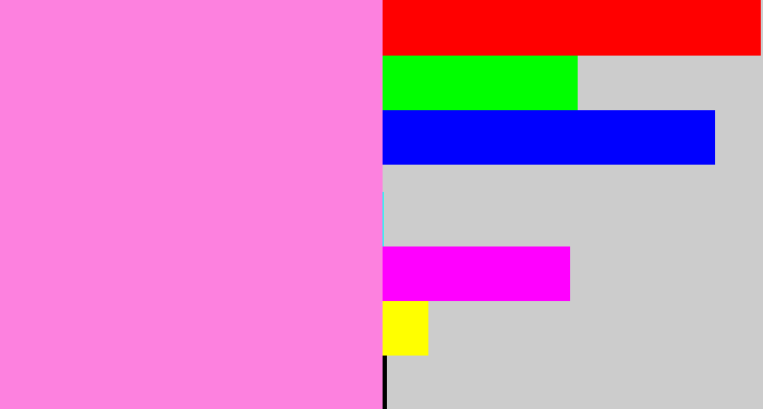 Hex color #fd81df - purply pink
