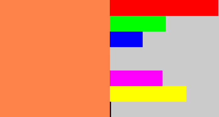 Hex color #fd834d - orangish