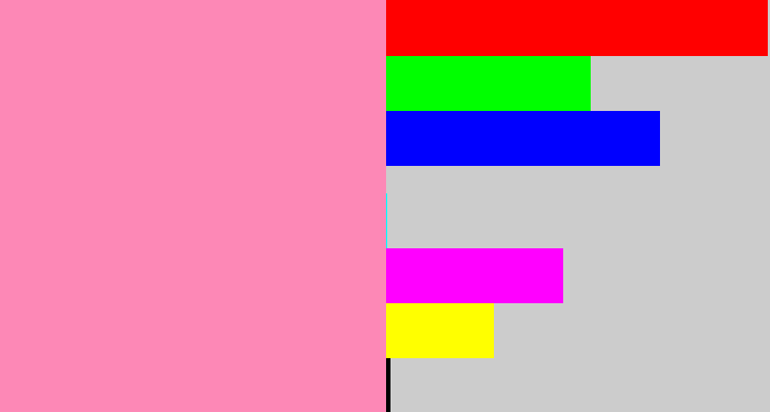 Hex color #fd88b6 - pinky