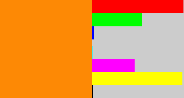 Hex color #fd8905 - tangerine