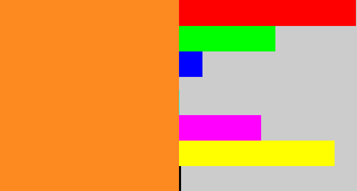 Hex color #fd8921 - tangerine