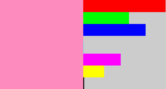 Hex color #fd8bbe - pink