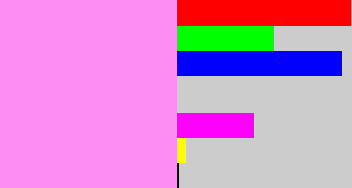 Hex color #fd8df0 - purply pink