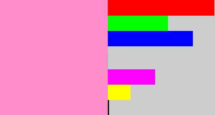 Hex color #fd8ec9 - bubblegum pink