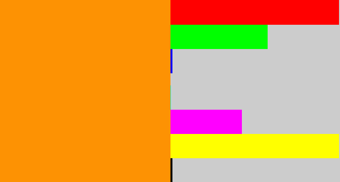 Hex color #fd9203 - tangerine