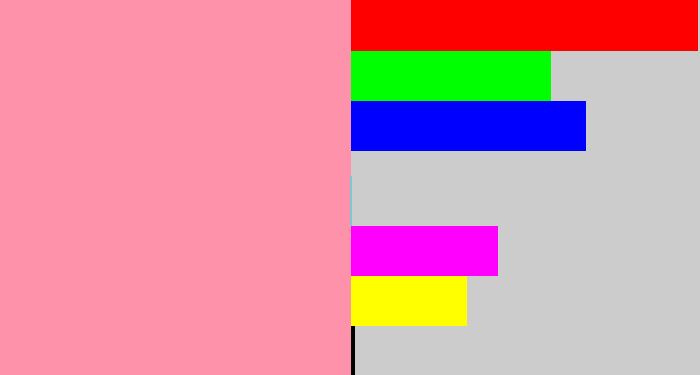 Hex color #fd92aa - pinky