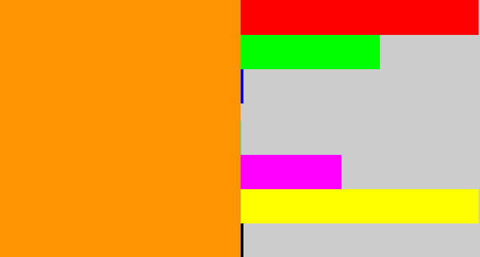 Hex color #fd9402 - tangerine