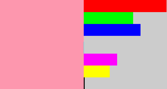 Hex color #fd97ae - pinky