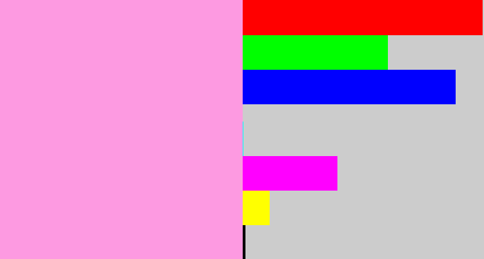Hex color #fd9ae1 - powder pink