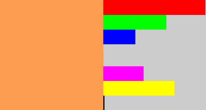 Hex color #fd9b4f - pastel orange