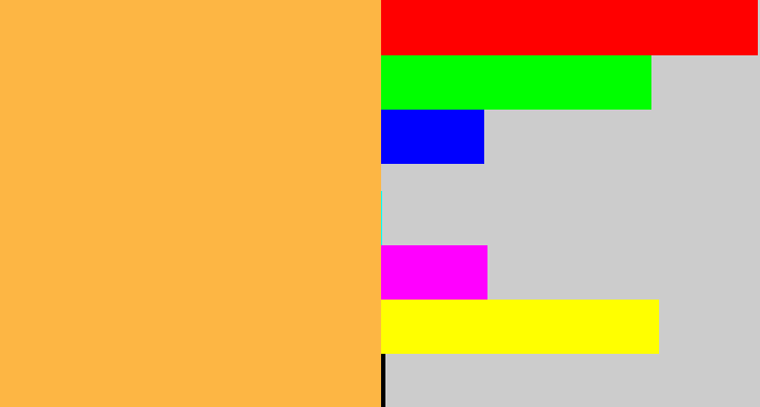 Hex color #fdb644 - butterscotch