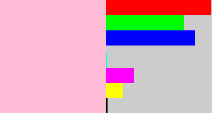 Hex color #fdbbd5 - pastel pink