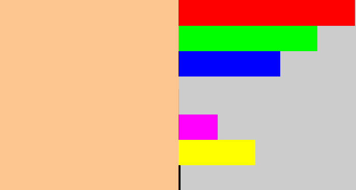 Hex color #fdc691 - pale salmon