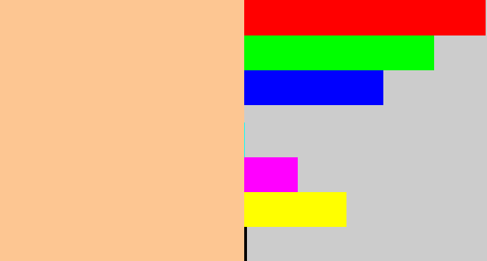 Hex color #fdc692 - pale salmon