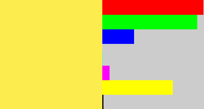 Hex color #fdec4e - banana yellow